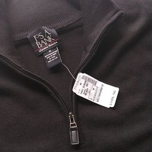 Jos A. Bank quarter zip M sweater Black